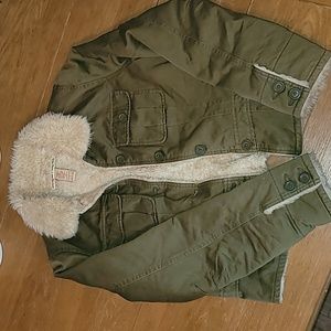 Women's fur lined bomber jacket